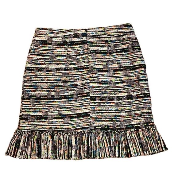 Ann Taylor Tweed Pencil Ruffle Skirt Petite 8P - Picture 7 of 9